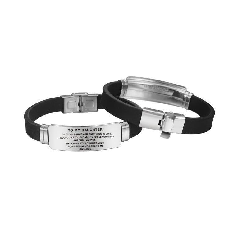 "To My Daughter" Stainless Steel Bracelet – A Meaningful Gift