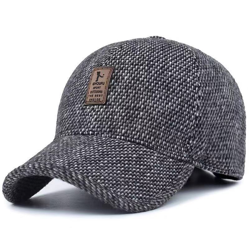 Men’s Classic Tweed Baseball Cap | Adjustable &  Warm Winter Hat