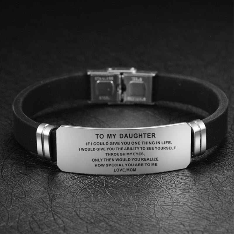 "To My Daughter" Stainless Steel Bracelet – A Meaningful Gift