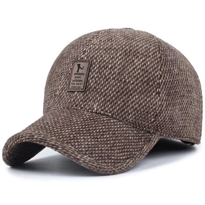 Men’s Classic Tweed Baseball Cap | Adjustable &  Warm Winter Hat