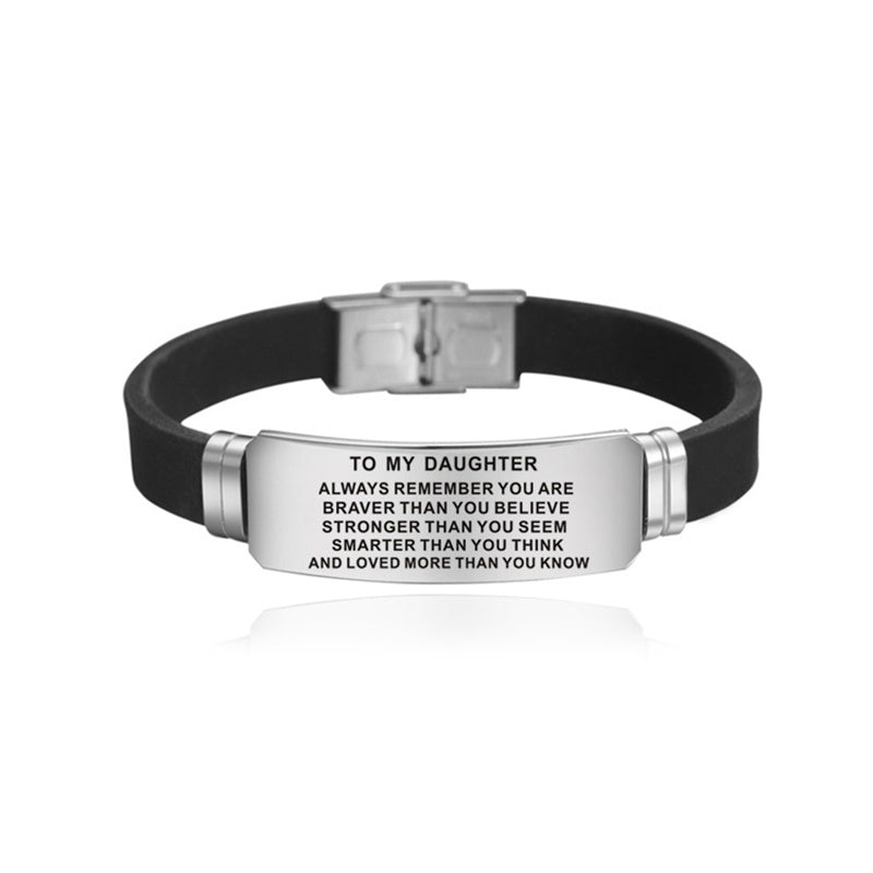 "To My Daughter" Stainless Steel Bracelet – A Meaningful Gift