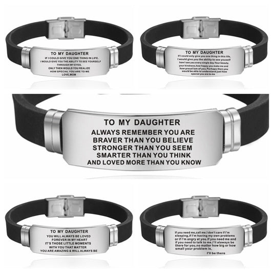 "To My Daughter" Stainless Steel Bracelet – A Meaningful Gift