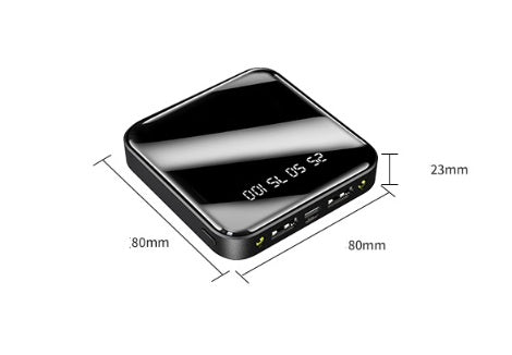 High-Capacity 20,000mAh Power Bank – Sleek Mirror Digital Display